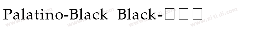 Palatino-Black Black字体转换